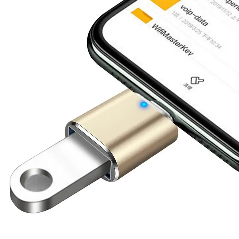 2023 New LED USB 3.0 To Type C Adapter OTG USB-A ToUSB Type-C Female Connector For Smart Phone Adapters