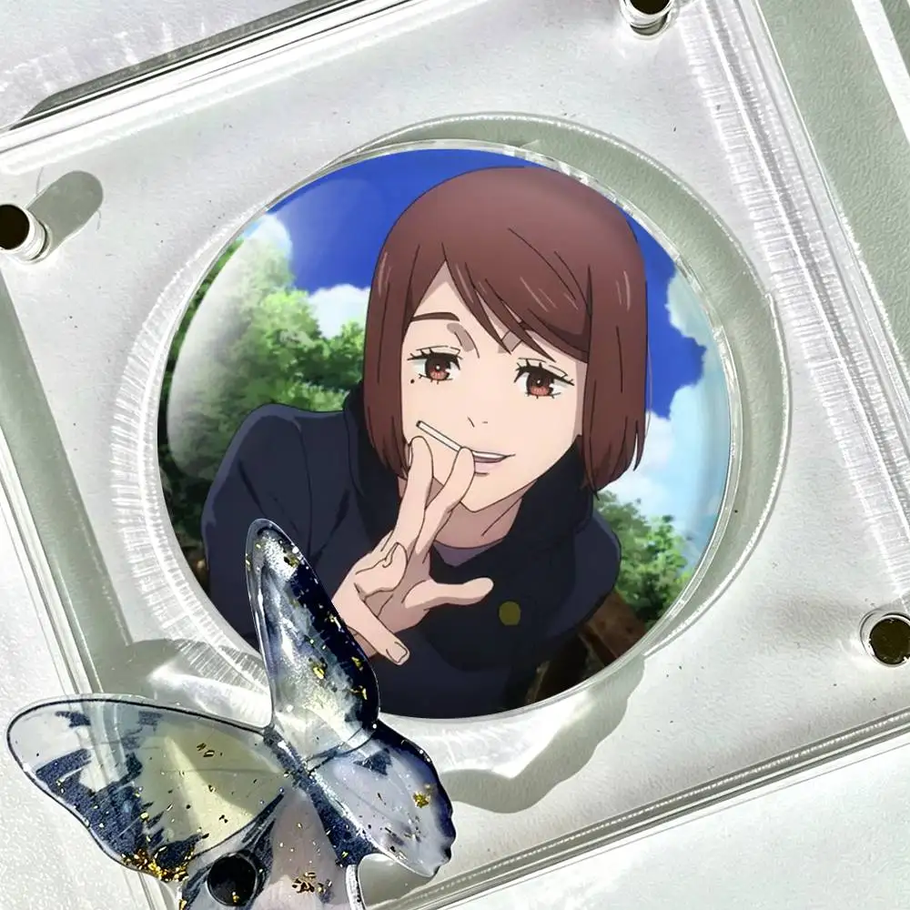 GetoShoko S-Suguru Geto S-Shoko Ieiri Badges 25 32 44 58 75 mm Round Fans Collect Friends Gifts Brooch Souvenir