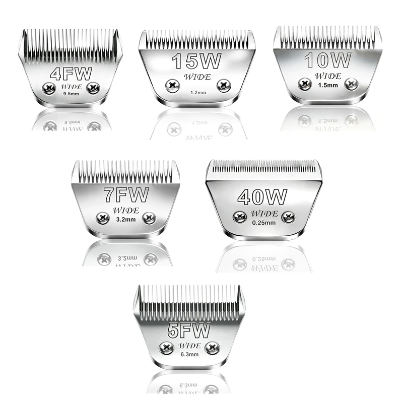 Animal Grooming Wide Blades Compatible with Andis,Oster A5,Wahl km10 Clippers Stainless Steel Blades for Pet,Dog,Cat,Horse