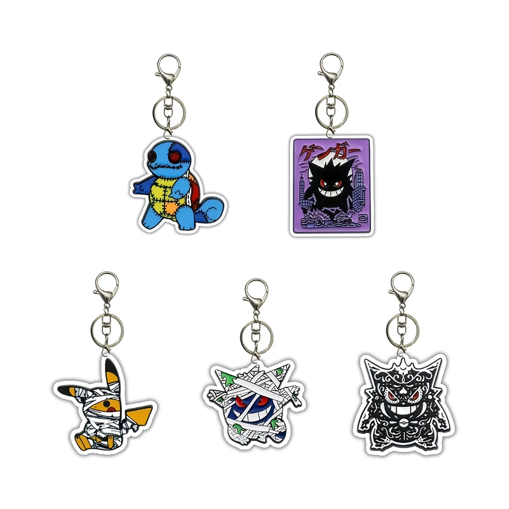 

Diy Acrylic Key Chain Decoration Pendant Pokémon Pendant Squirtle Gengar Anime Peripheral Holiday Gift