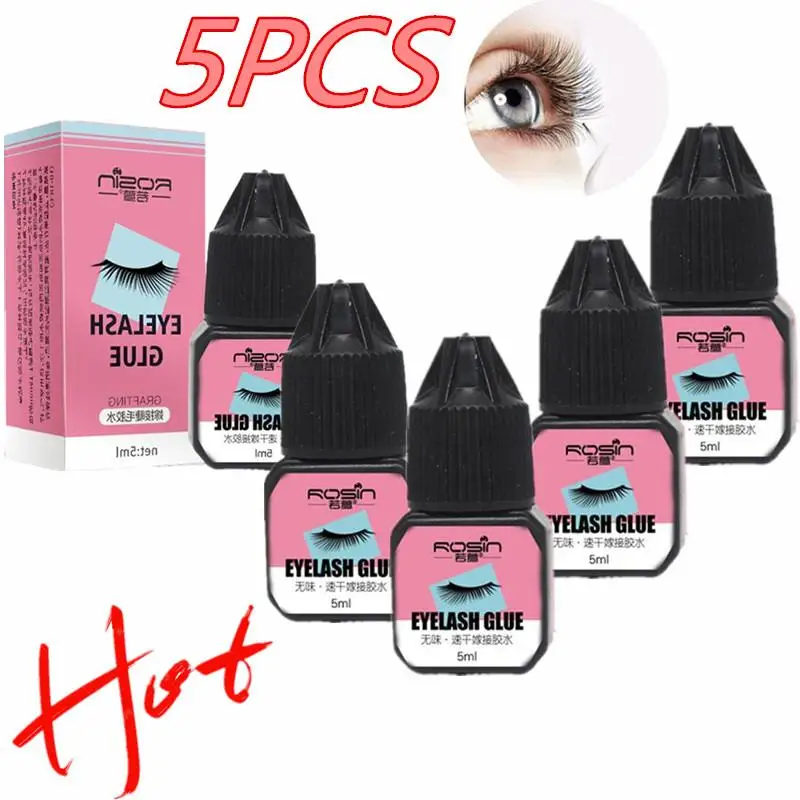 5Ml Extra Sterke Wimperlijm Verlenging Lage Geur 1 Seconde Snelle Droge Wimperlijm Voor Valse Wimper Waterdichte Kleeflift