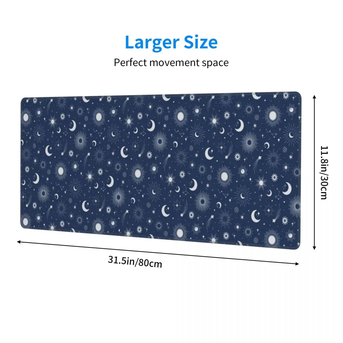 Large Mouse Pad Sweet Celestial Suns, Moons And Stars Gamer PC Laptop Mats Keyboard Carpet Computer Gaming Office Desk Mat