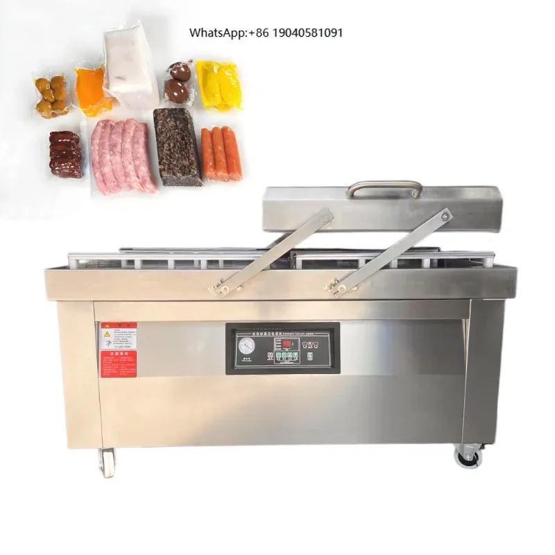 VBJX Automatic High Speed Food Grade Double Chamber Vacuum Sealer Packaging Machine for Meat Poultry Seafood