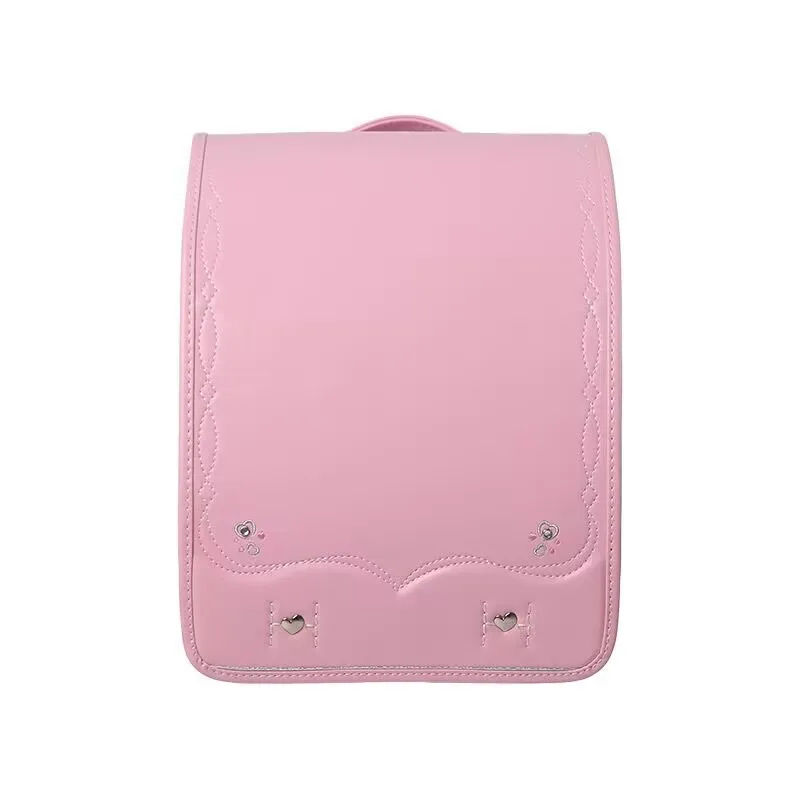 Sac à dos d'école de style japonais pour filles, cartable automatique, broderie, sac à livres en PU, sac à dos Randoseru