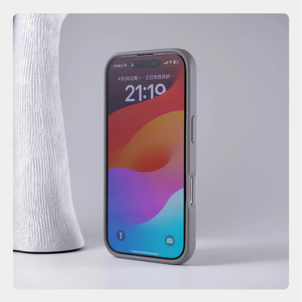 Unsichtbarer Metallständer Magnetische Stoßfängerhülle für iPhone 18 17 16 Pro Max 15 14 13 Pro für MagSafe Kabelloses Laden Stoßfeste Abdeckung – Detail 10