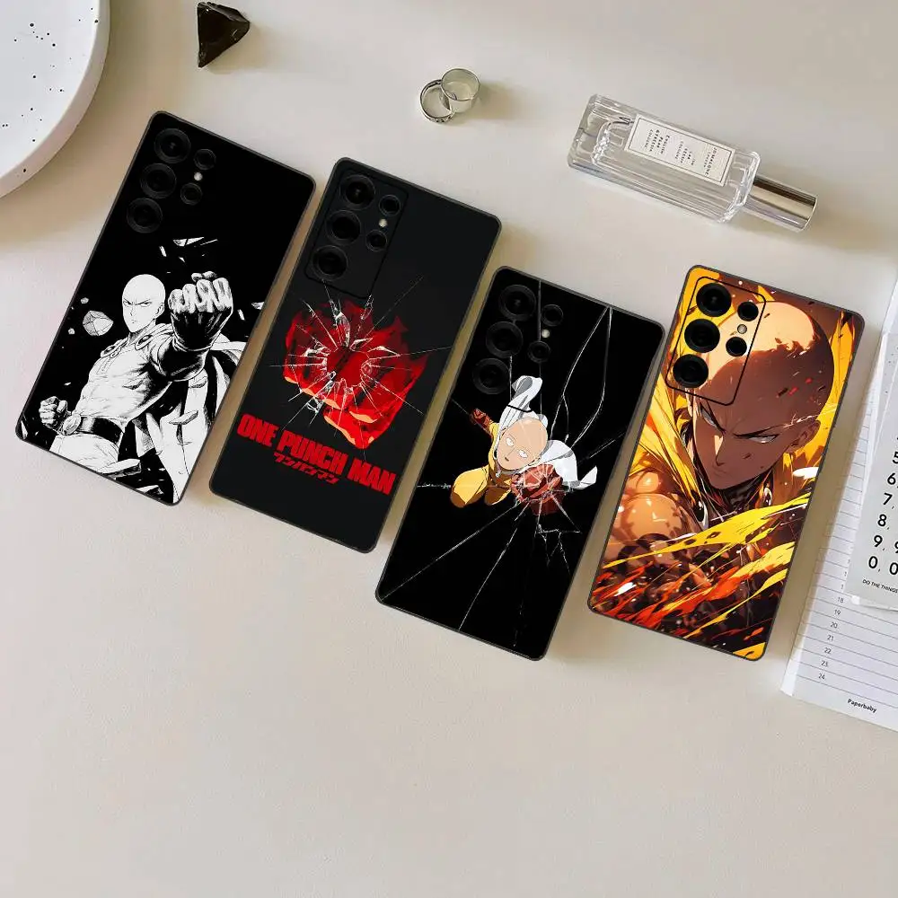 Fundas para Teléfono con Diseño de Comics y Anime O-One P-Punch Man para Samsung S 24 Fe 25 Ultra Plus 20 Lite 21 30 22 23 24 22 Ultra 5G