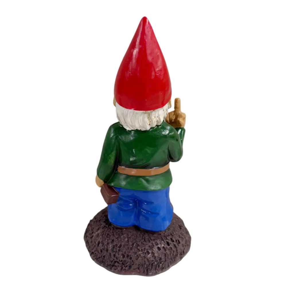 

Middle Finger White Beard Dwarf Ornament Middle Fingler Lawn Statue Figurine 5.9in Tall Resin Garden Statue Lawn Garden Decor