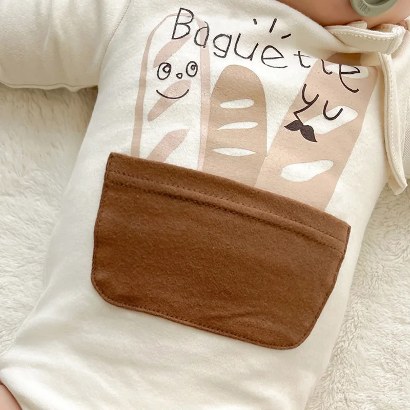 Baby Clothes Romper Cartoon Bread  Bodysuit Korean Cotton Cute Infant Jumpsuit Newborn Boys Girls Clothes Soft Party Onesie