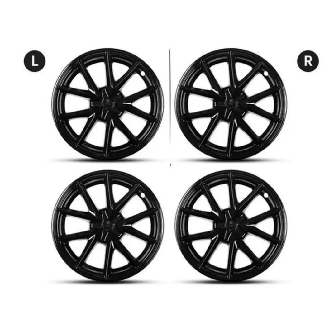 Hot selling ABC PC material Wheel rims cover for Tesla Model 3 Model Y 4PCS black 18 inches new style