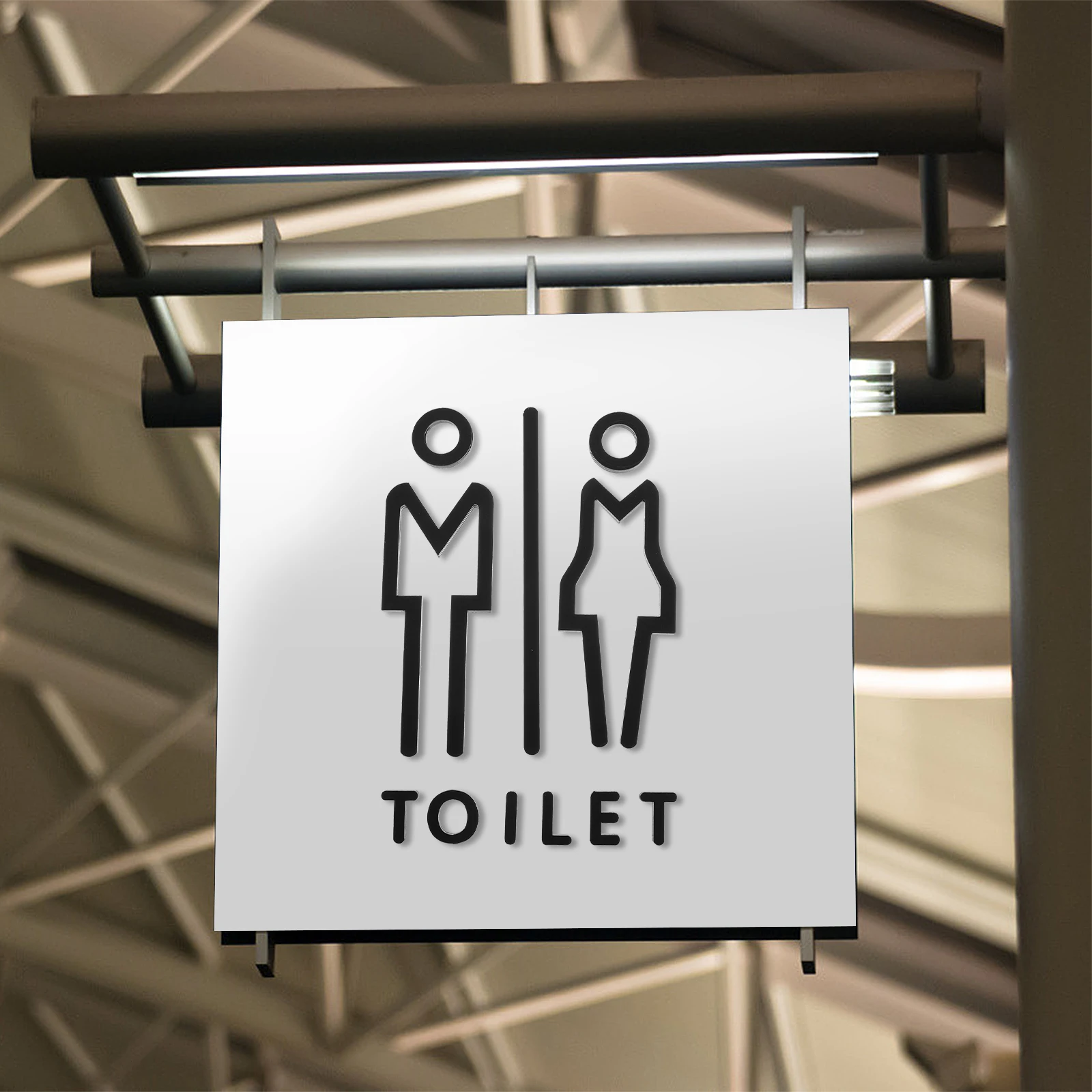 

Acrylic Toilet Sign Women Men Bathroom Label Washroom Sign Plate Safe Home Hotel Restroom Decorative