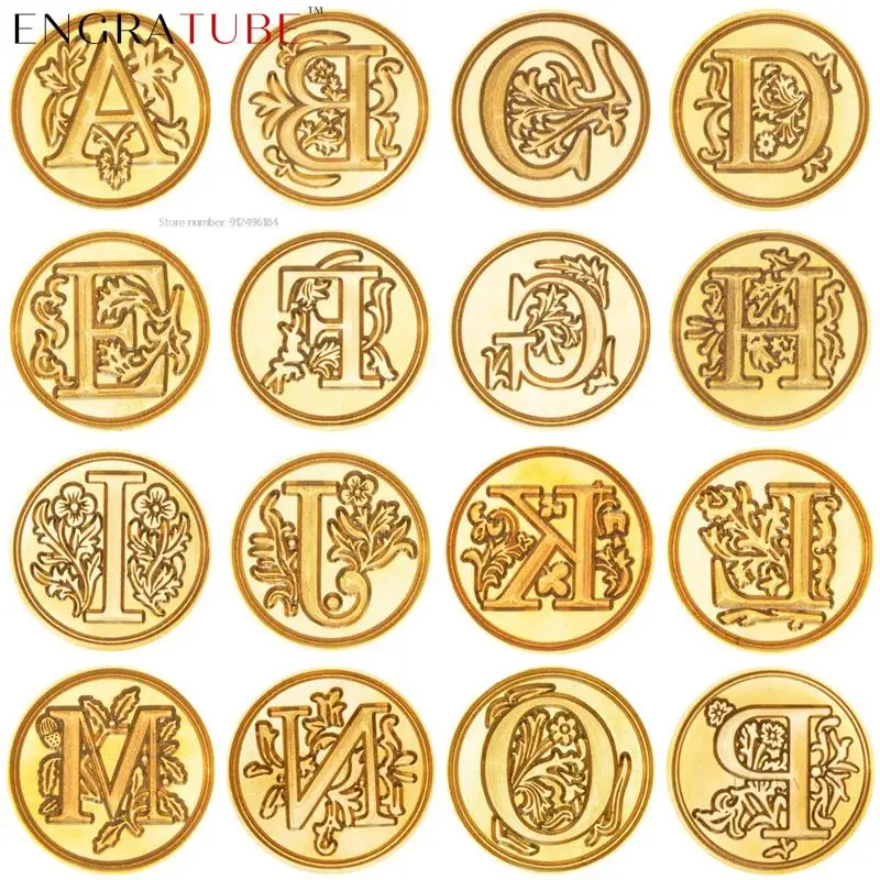 

26 Alphabet Letter A-Z Wood Stamp Kit Retro Wax Seal Stamp Sealing Wax Seal Ancient Seal Post Wedding Invitations Decorative