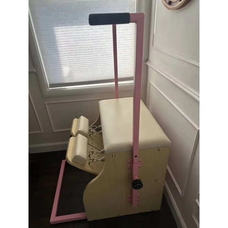 pink Maple Wood Split Pedal Studio Equipment Stability Chair Wunda Chair Pilates Chair