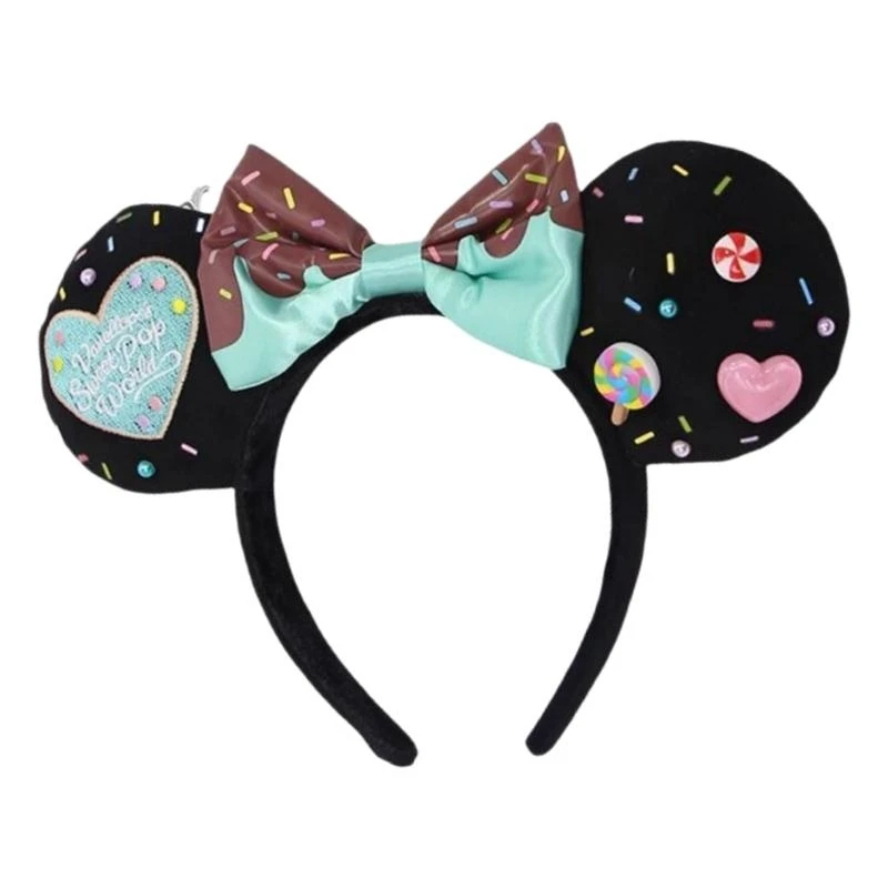 

Large Soft Plush Mouse Ears Headbands With Classical Bows for Christmas Party Cosplay Costume Adults Kids