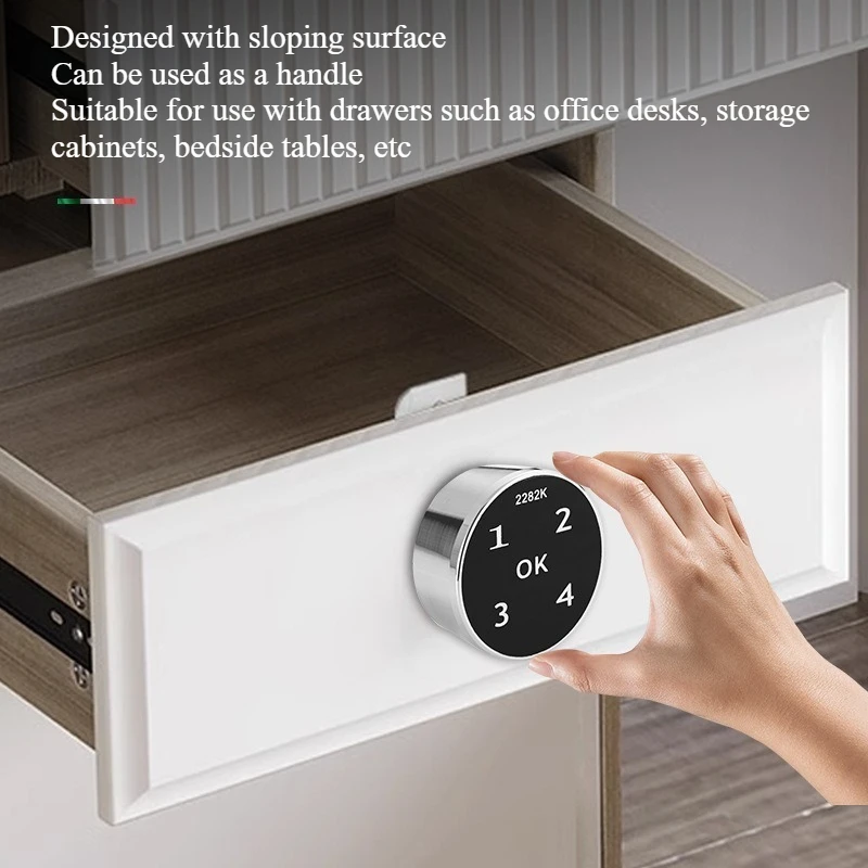 Password Drawer Cabinet Wooden Door Lock Anticlockwise/Clockwise Keypad Electronic Office Digital File Box Door Lock