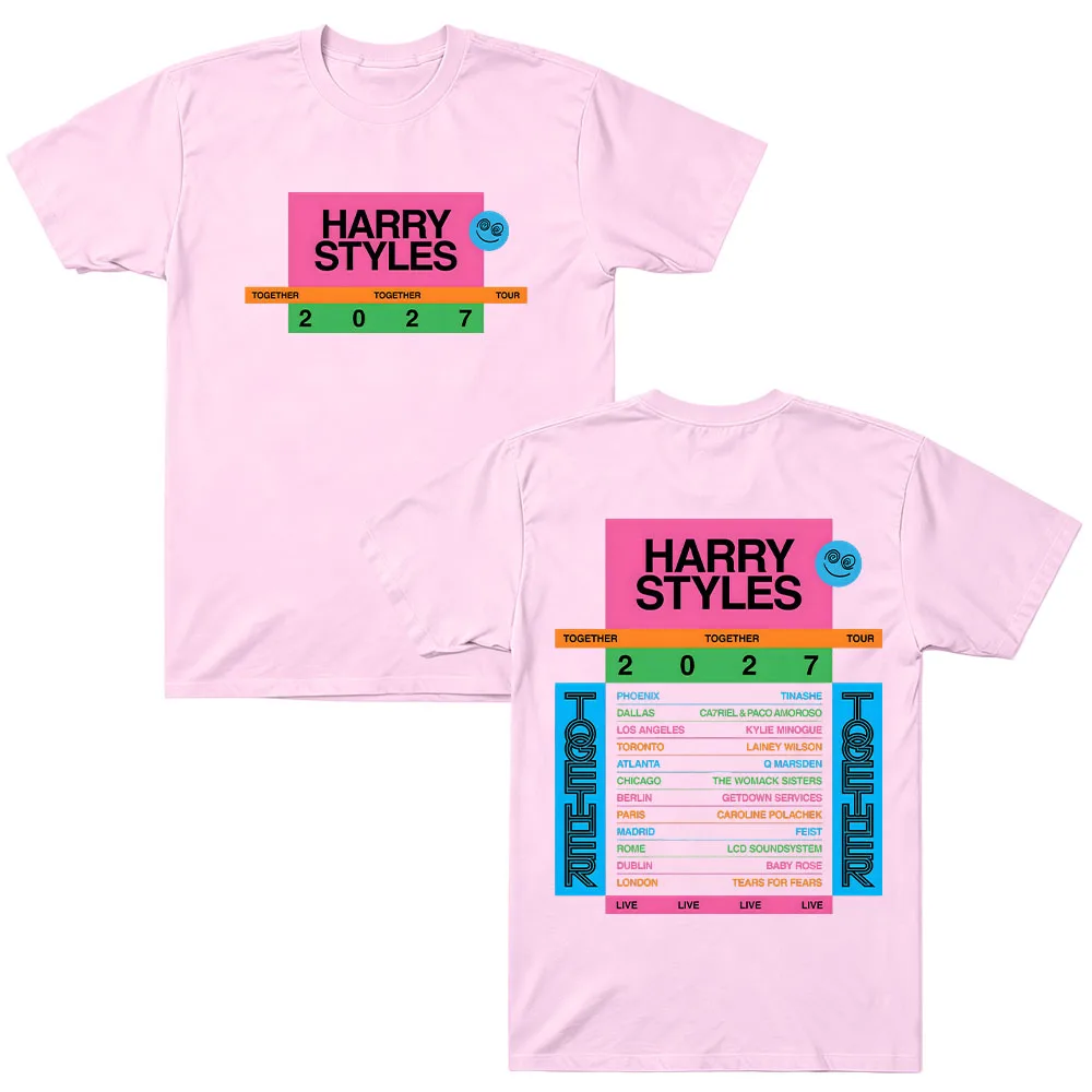 HarryStyles Together Together Tour 2027, T-Shirt mit beidseitigem Aufdruck, aus reiner Baumwolle, für Damen und Herren, lockere Passform, ein tolles Geschenk für Fans, Streetwear, Freizeitkleidung. – Detail 12