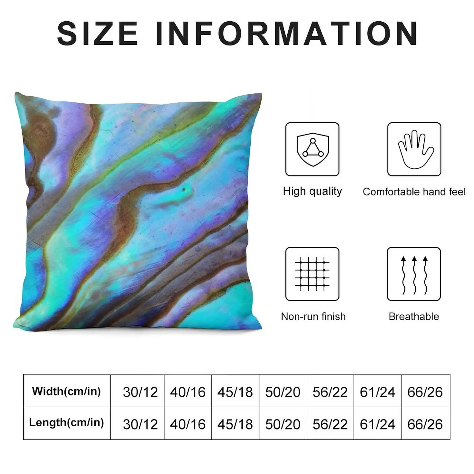 Paua Abalone Shell Throw Pillow Pillow Cases Decorative christmas pillowcases Christmas Pillowcase Sofa Pillow Cover