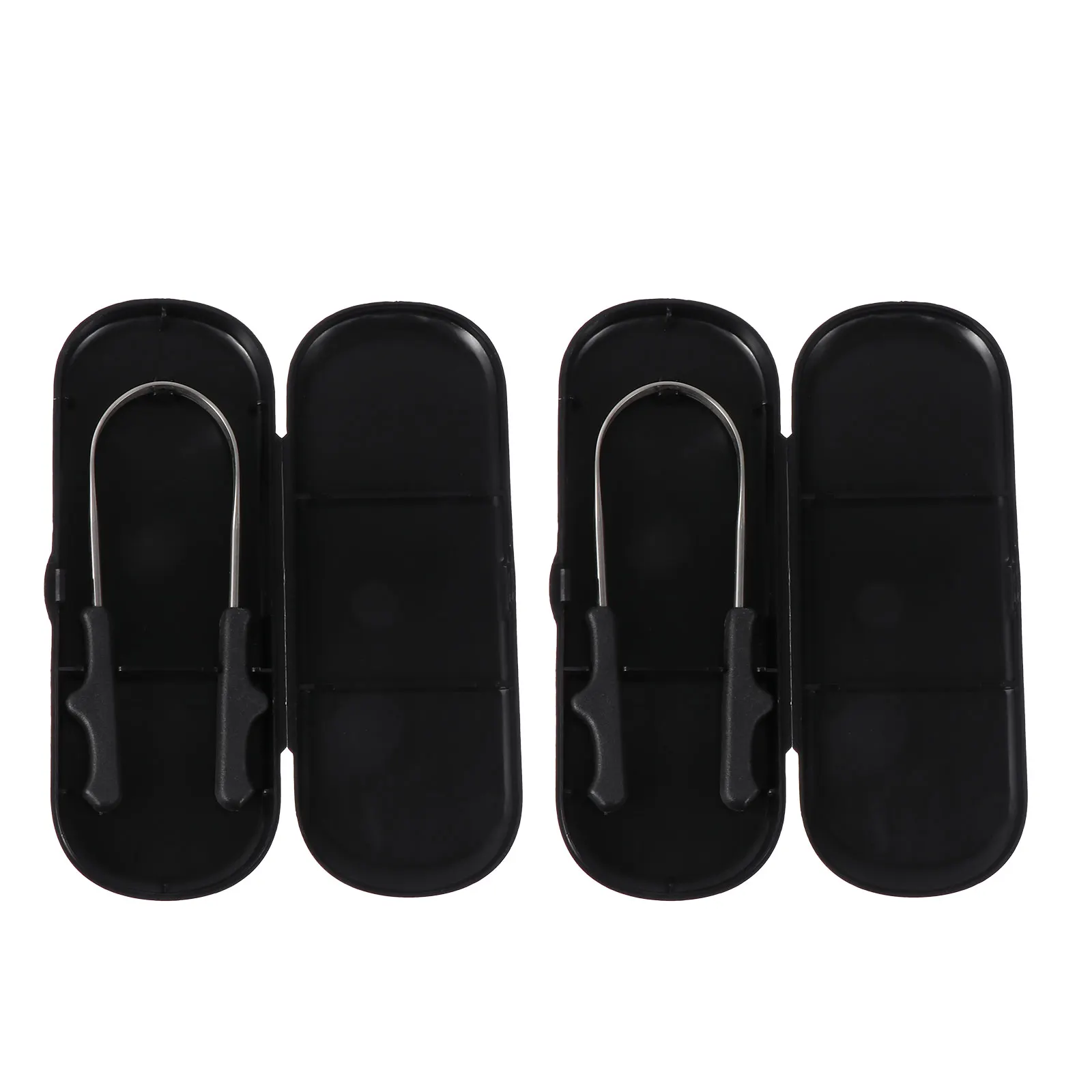 2Sets Tongue Scraper Kit Professional Tongue Cleaners Ergonomic Handle Wide Head Oral Cleaning Tools for Bad Breath Removal