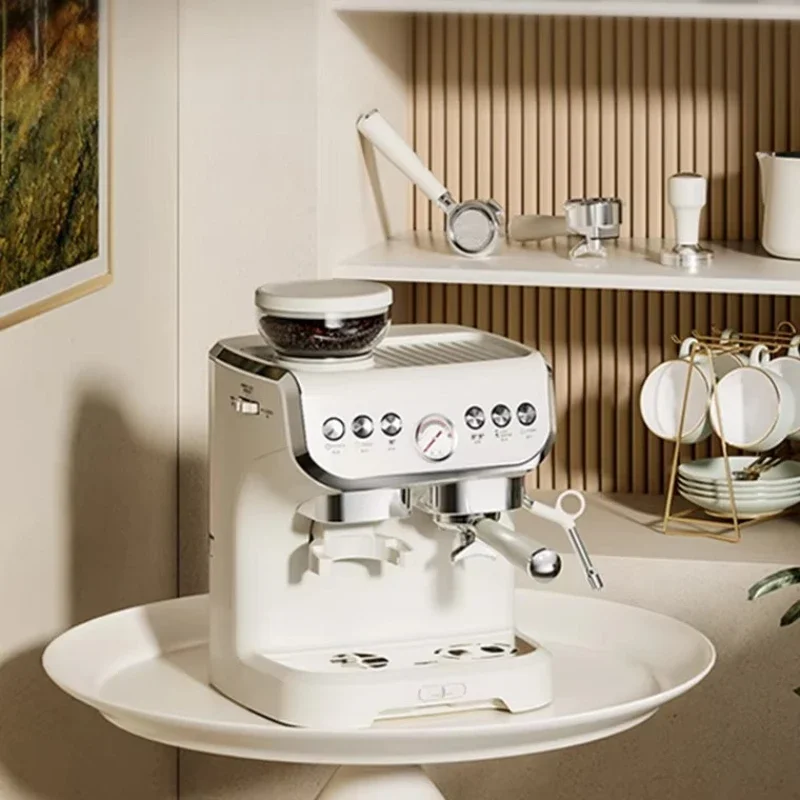 

Household 15 bar pressure pump coffee machine, espresso machine with grinder