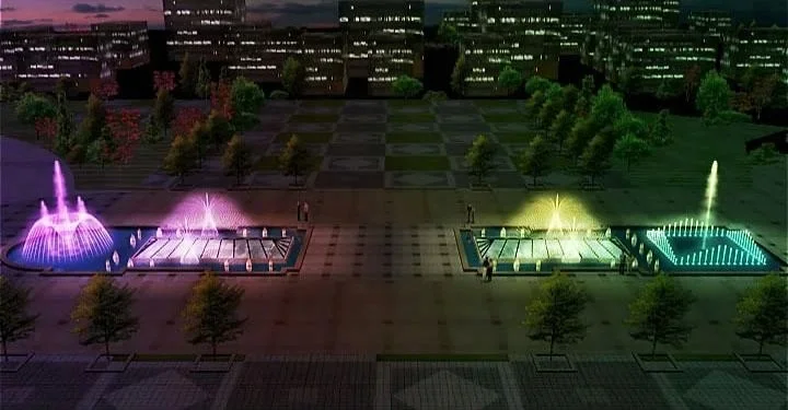 Mini bunte Multimedia-Musik tanzen Wasser brunnen