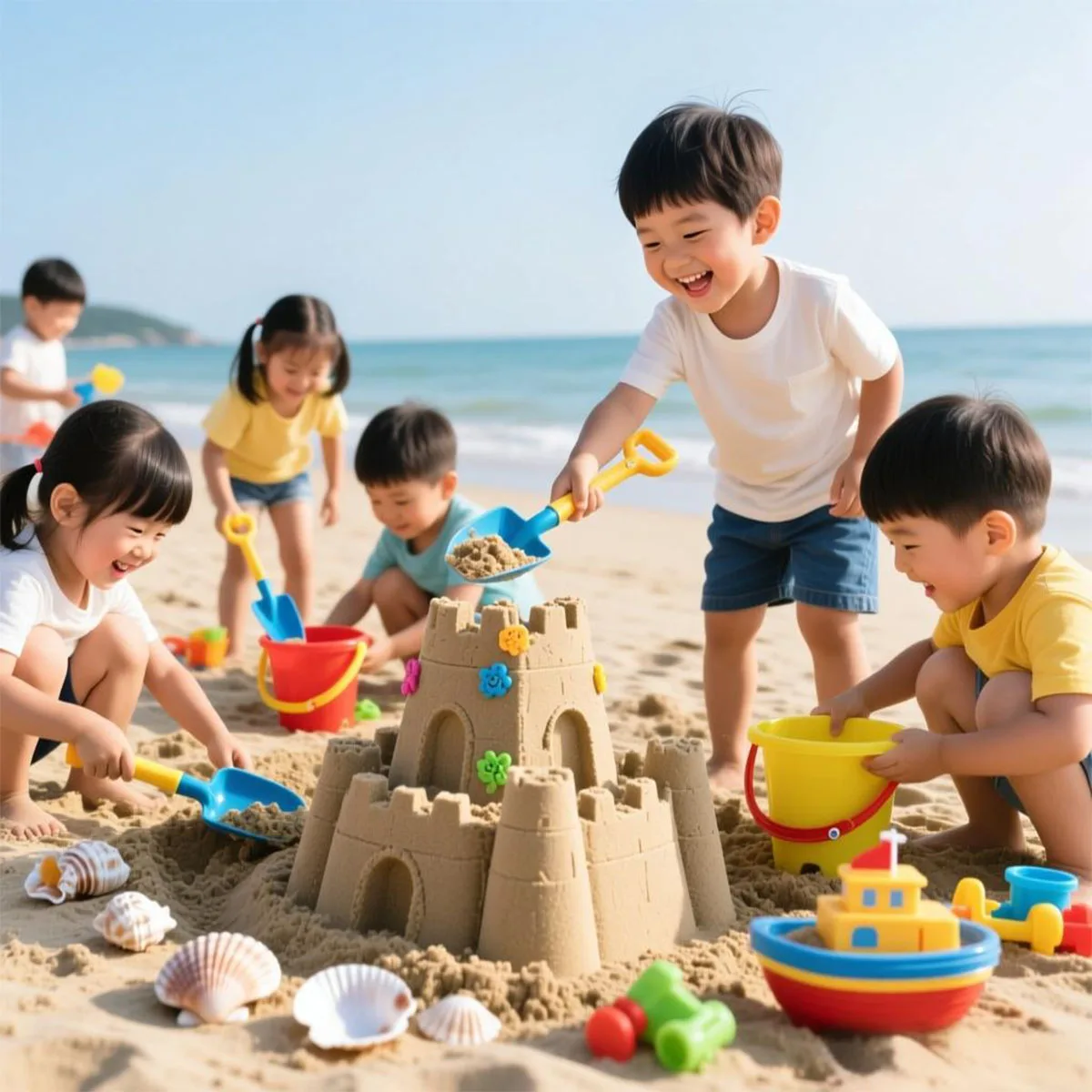 

Kids Sand Table Toys, Children's Sand Activity Sensory Sandbox Toys Toddler Summer Outdoor Toys for Children Backyard Patio Play