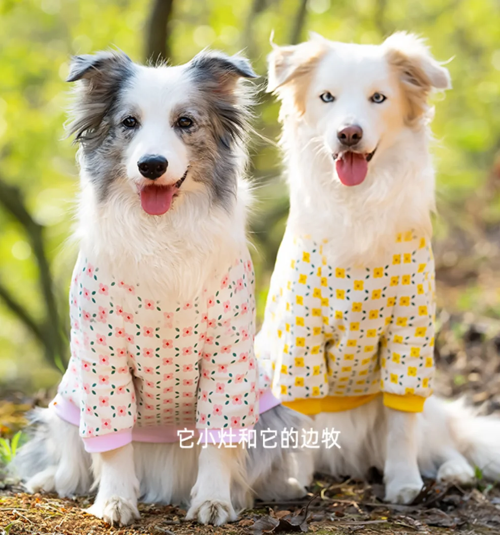 

Thin Breathable Cotton Pet Pullover Clothes, Anti-Hair Loss, Sunscreen, Short-Sleeved, Medium and Large Dog Clothes