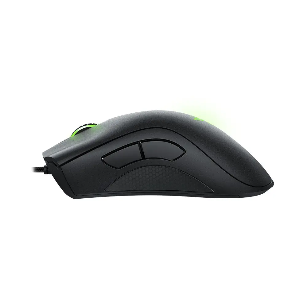 Negro Razer DeathAdder esencial con cable ratón para juegos de ratones 6400DPI sensor óptico 5 botones independientes para PC Gamer