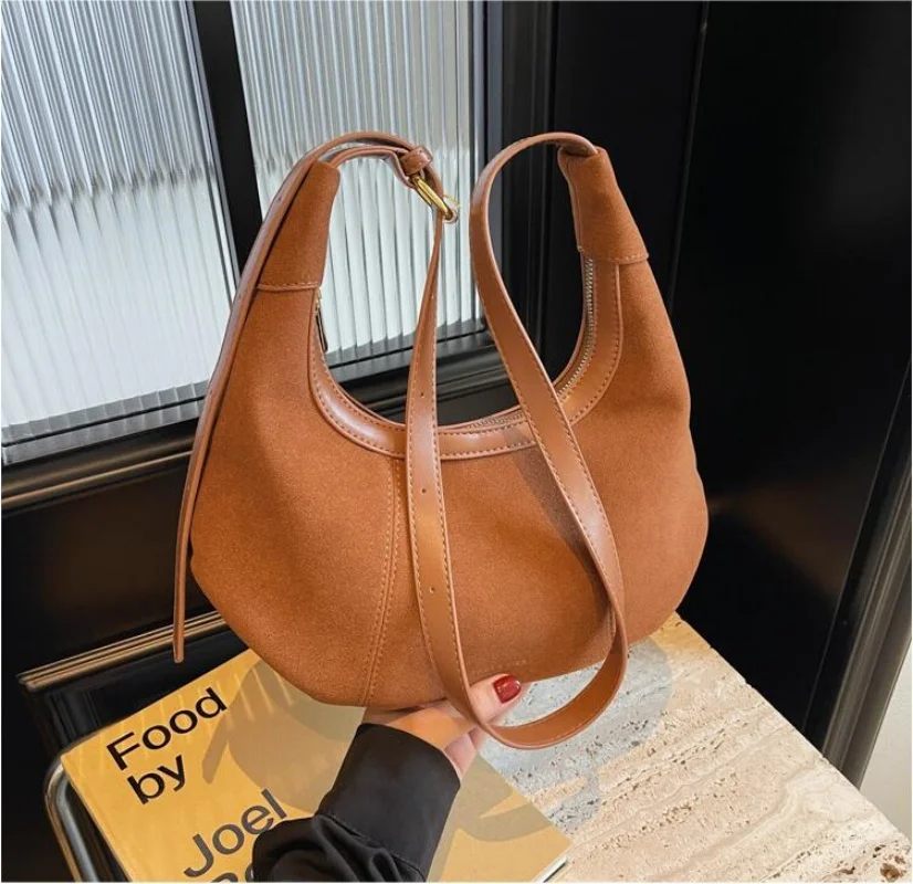 

Advanced Retro Frosted Dumpling Bag Women's Fashion Shoulder Bag Armpit Bag Messenger Bag Storage Wallet