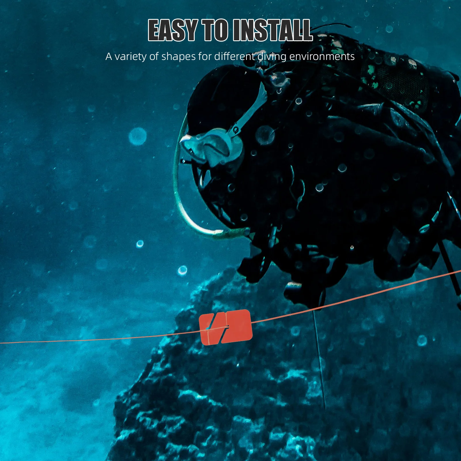 

1Set Cave Diving Rope Marker Bright Safety Diving Line Marker Lightweight Portable Durable Dive Orientation Tool