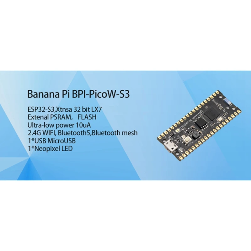 For Banana Pi BPI-PicoW-S3 Development Board with USB Cable Esp32-S3 Low-Powered Microcontrollers Designed