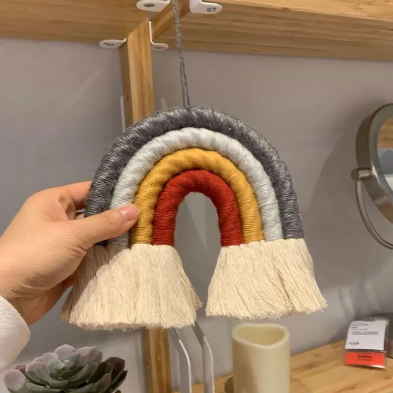 45be Children's Room装飾ホームルームの装飾のための手作りの虹の吊り下げ