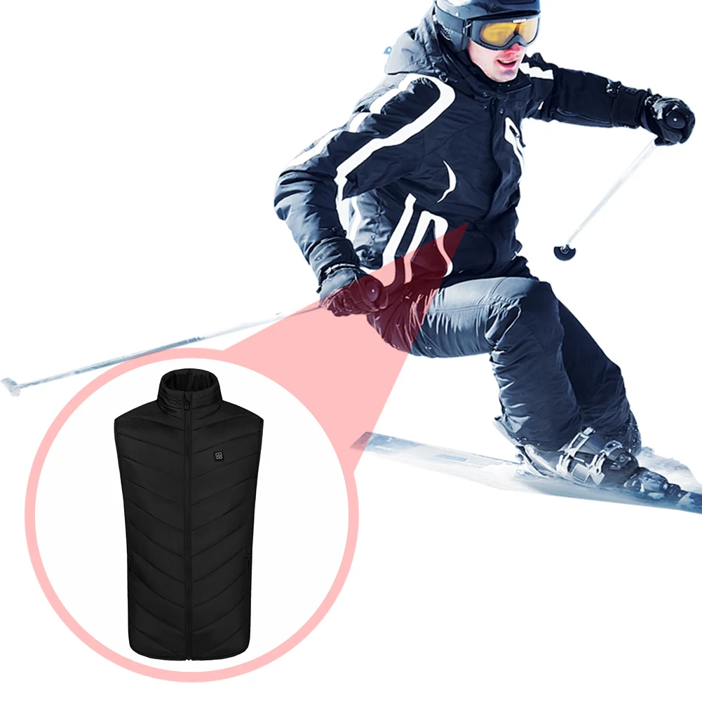 9 Heating Zones Sportswear Heated Coat Winter Waistcoat Heating Thermal Clothing for Men and Women Outdoor Skiing Hiking