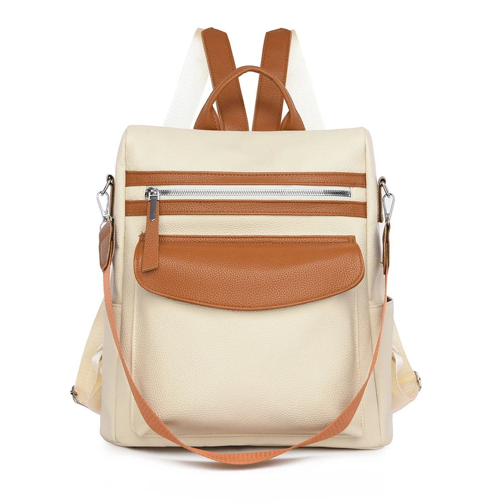 Vintage Backpacks Women Leather Shoulder Backpack Fashion Anti-theft Women Backpacks High Quality Leisure Shoulder Bags Mochila