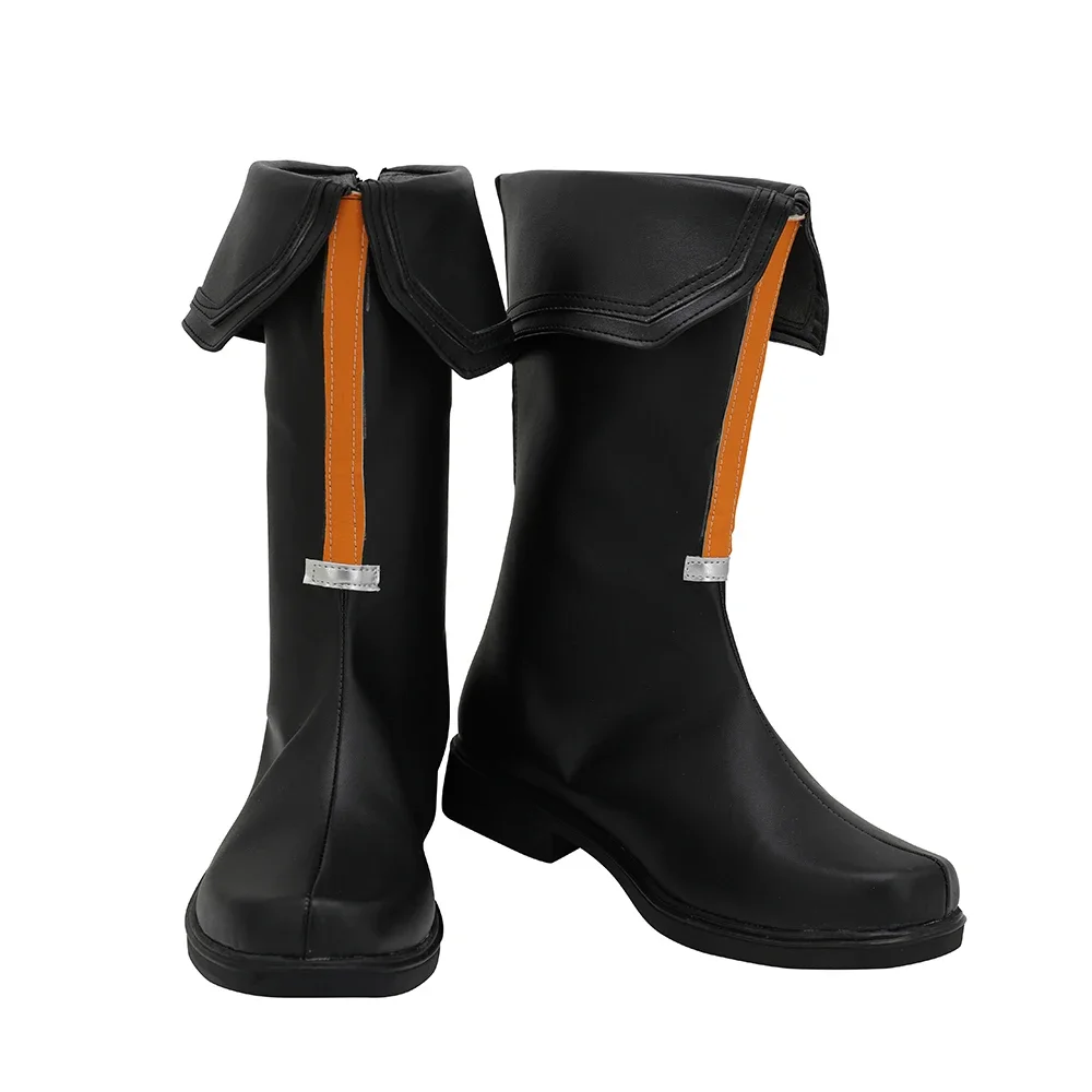 Arknights Courier Cosplay Boots Black Leather Shoes Custom Made for Unisex (2)