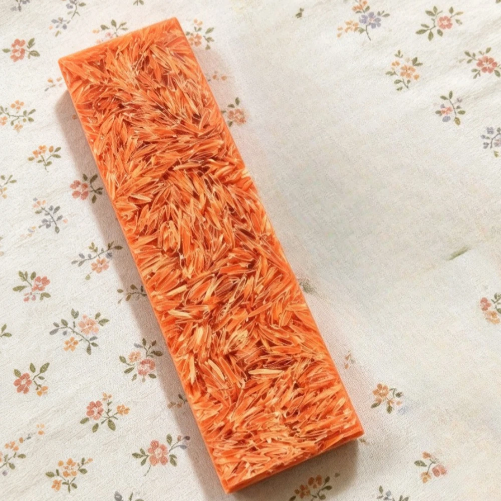 3 Colors Resin Husk Handle Composite Materials 1PC Grain Shell Pattern Design Handle Making Material