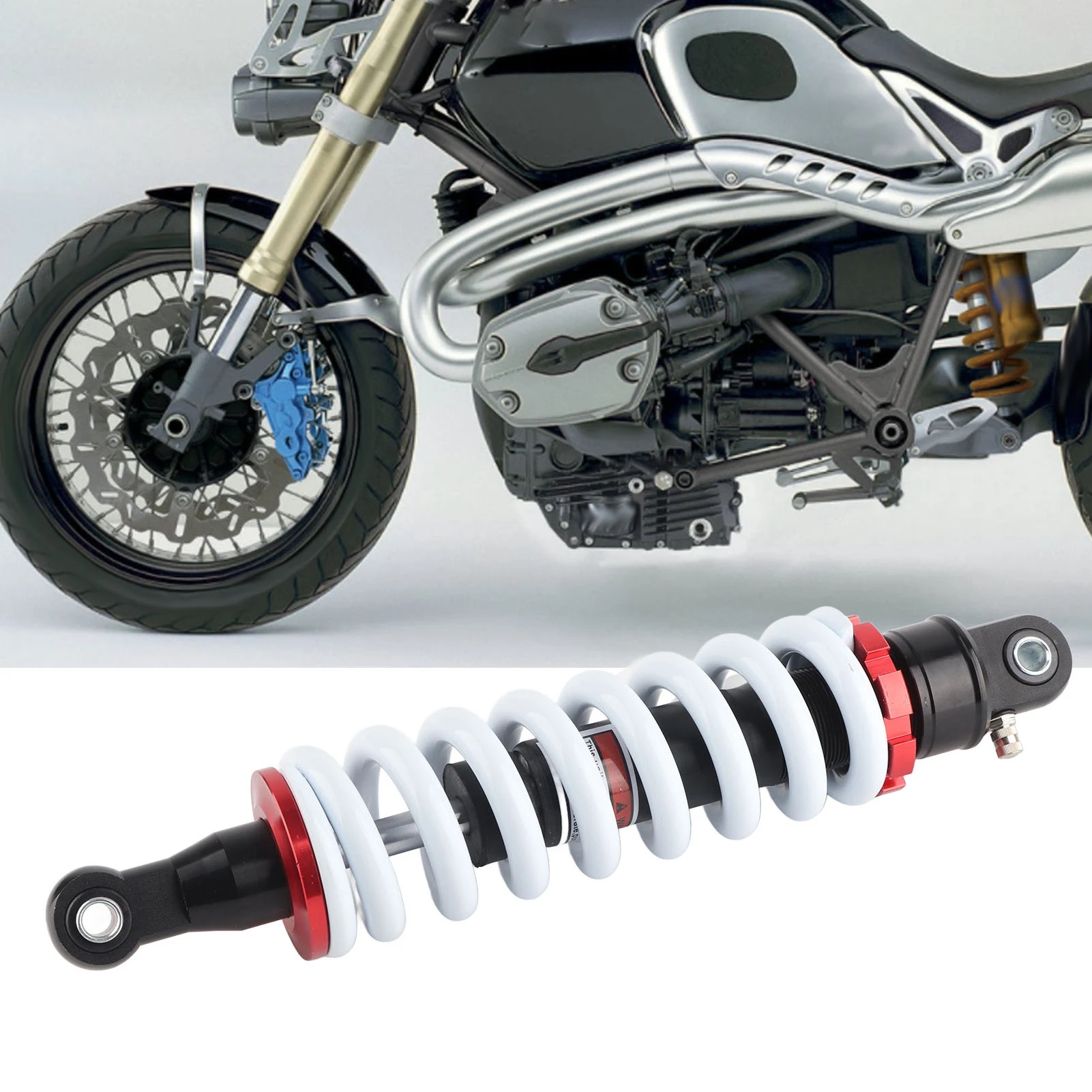 320mm/12.6in Motorcycle Shocks Absorbers Adjustable Round  for Off‑Road Vehicles ATVs Motorcycle Damper Off‑Road Damper