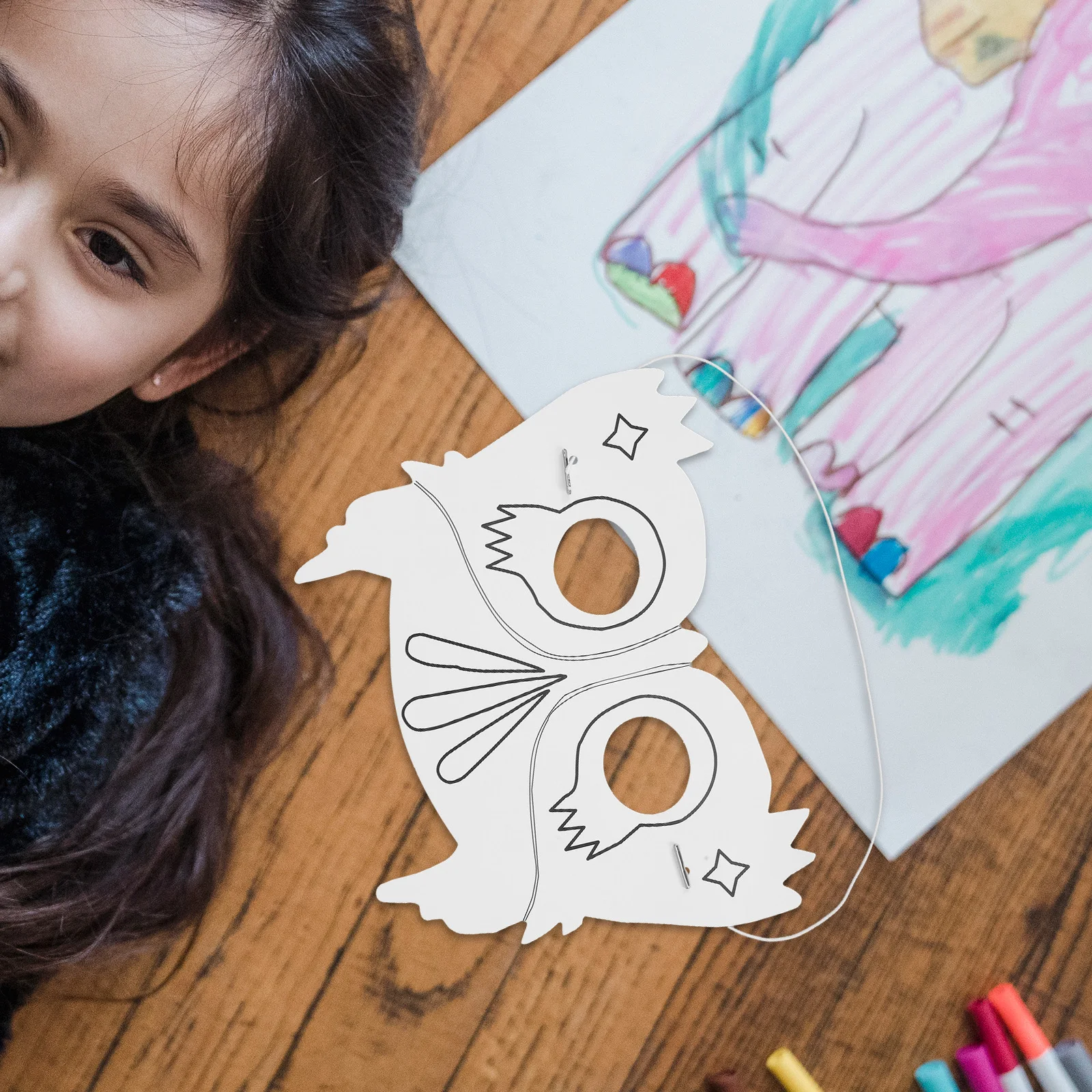 

10pcs Graffiti Mask DIY White Paper Masks Unpainted Masquerade Animal Coloring Safe Material Creative Cartoon Owl