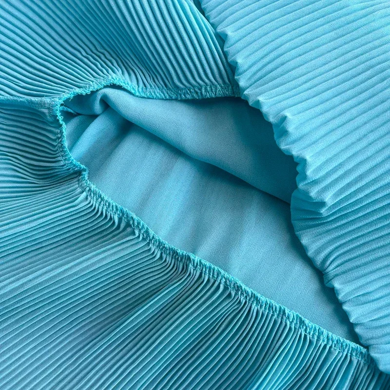 A linha moda primavera verão praia vestidos femininos vestidos longos vintage elegante plissado slash neck manga curta em camadas bolo vestido