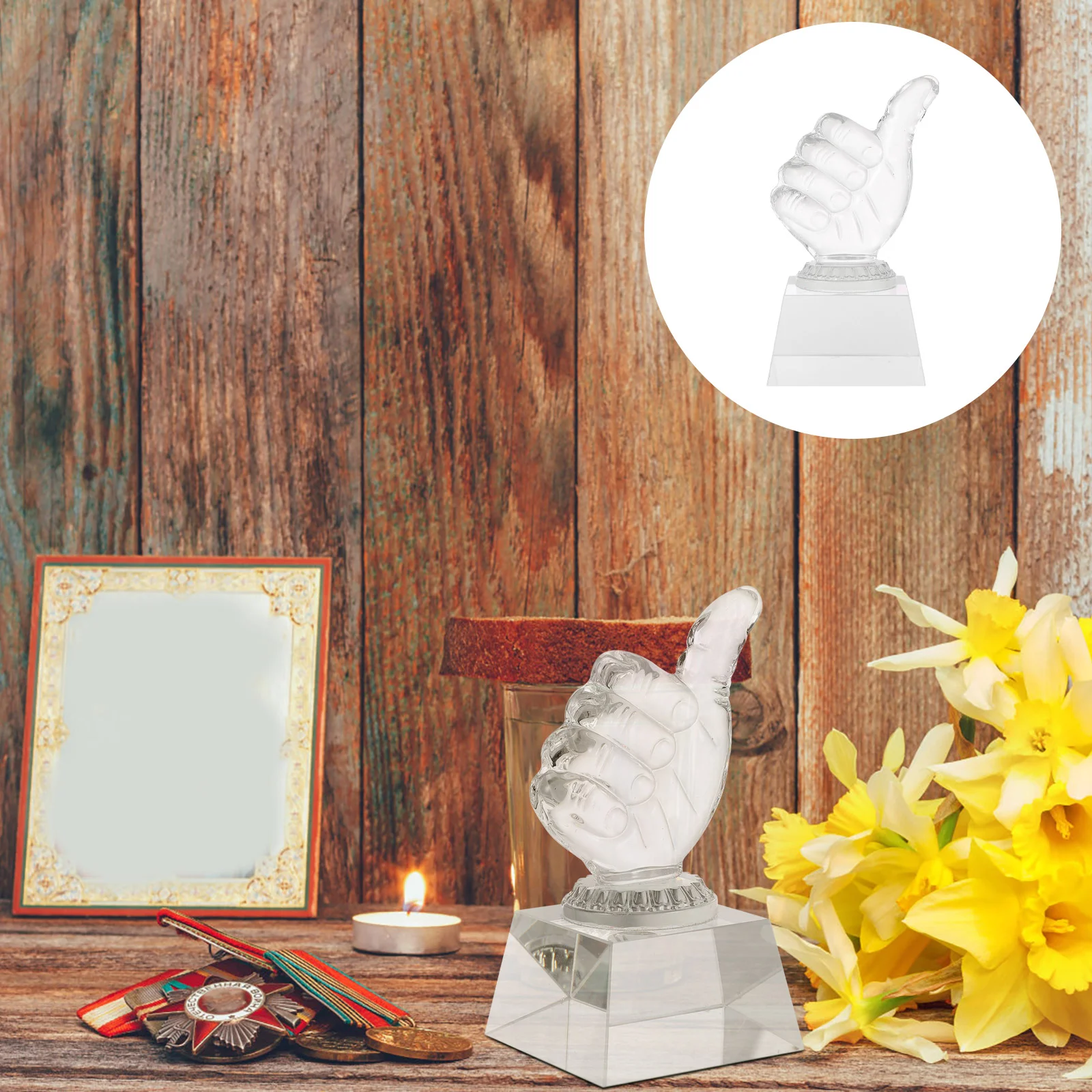 

Трофей-медаль прозрачная декоративная награда от производителя