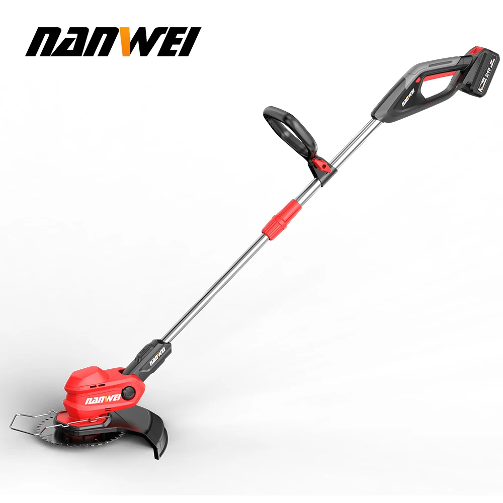 NANWEI Home Weeding Machine Lawn Trimmer 21V Brushless and Rechargeable Lithium Ion Electric Mower Small