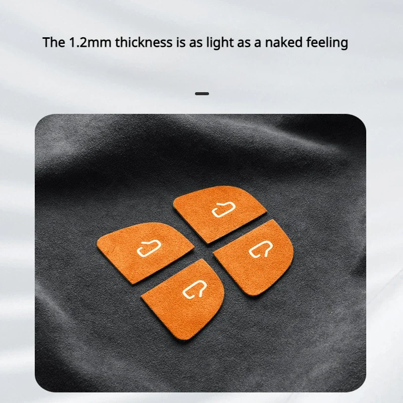 Adesivo Patch interruttore porta per Tesla nuovo modello 3 + Highland 2024 Alcantara adesivo interno in pelle scamosciata accessori decorativi