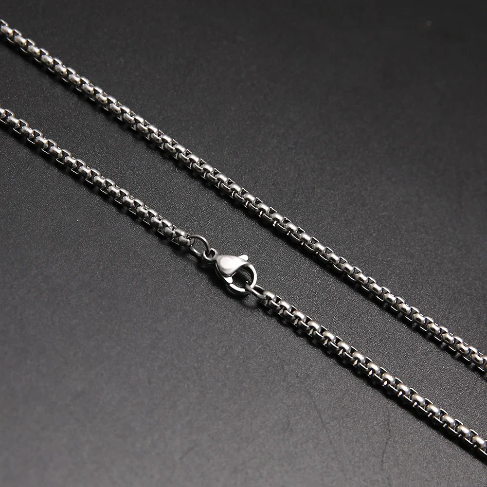 Skyrim Mode lange Box Kette Halskette Edelstahl Basic Punk 2-7mm dicke Ketten Schmuck Geschenk für Männer Frauen Großhandel – Detail 8