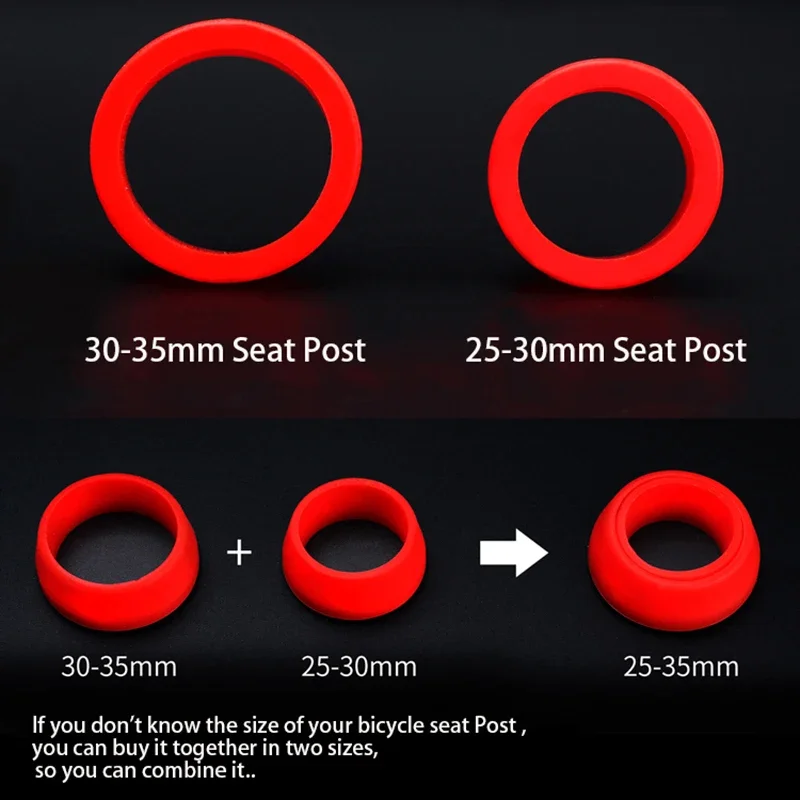 RISK Bicycle Seat Post Waterproof Cover 25-35mm Rubber Ring Dust-proof Cap for MTB Road Bike Seatpost Seat Tube Silicone Cover