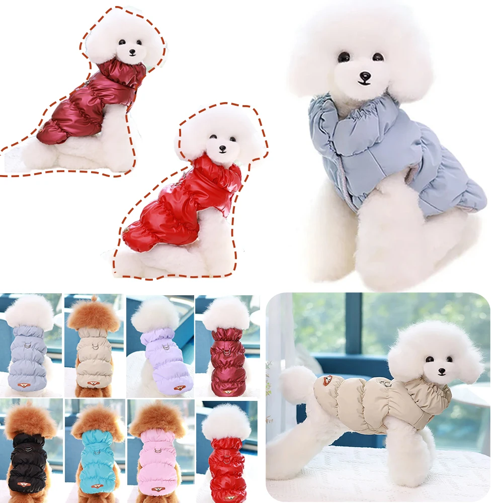 

Soft Warm Dog/cat Clothes Winter Padded Puppy Coat Jacket Dog Winter Clothes Vest Buttoned Cotton Coat Waterproof Warm Dog Coat