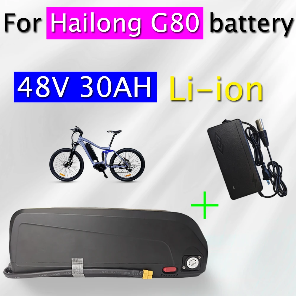 48V 30000mAH for Hailong G80 bike Battery 18650 13S6P Cells Pack for  Citycoco bike