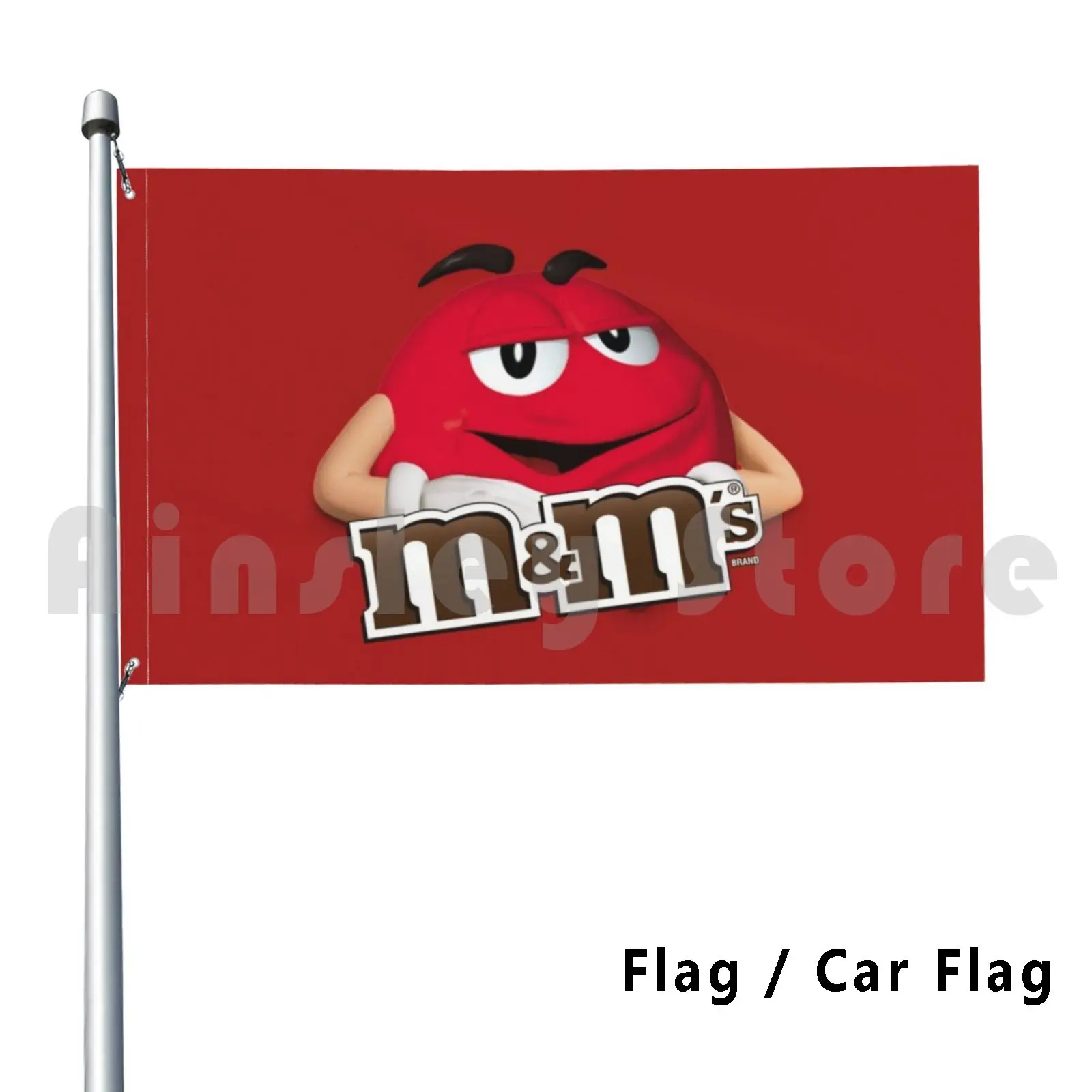 Amantes de M&m Decoración al aire libre Bandera Bandera del coche M M S Mundo M S Fudge Brownie M S Peanut M M S Eye Pretzel