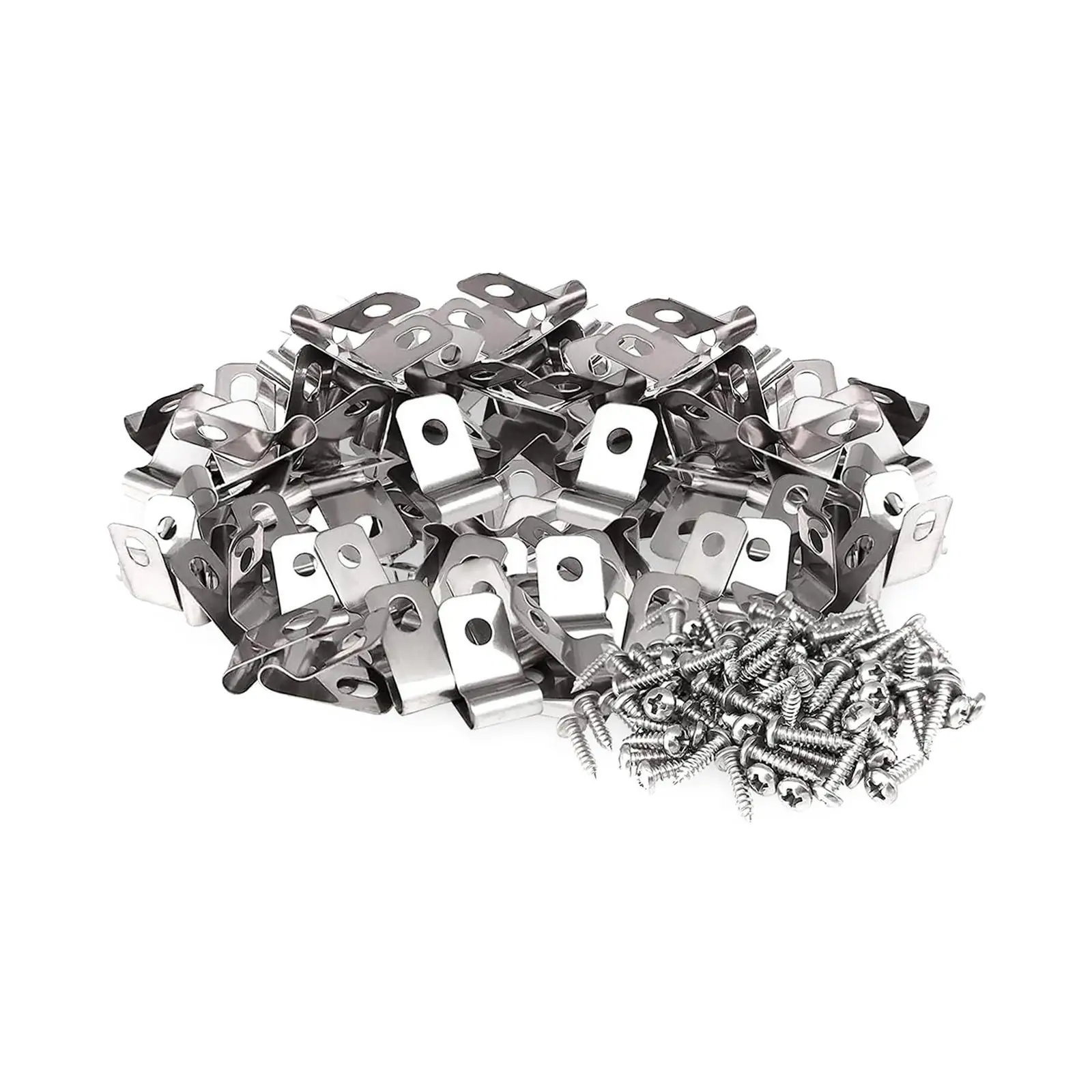 100 Pieces Fence Wire Clamps with Screws Practical Agricultural Fencing Mounting