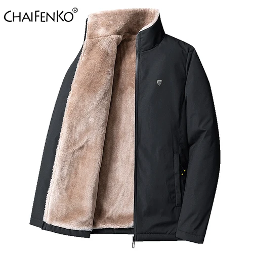 Chaqueta de lana gruesa y cálida a prueba de viento para hombre, abrigo informal a la moda para hombre, prendas de vestir de marca de otoño, chaqueta clásica para exteriores para invierno 2025