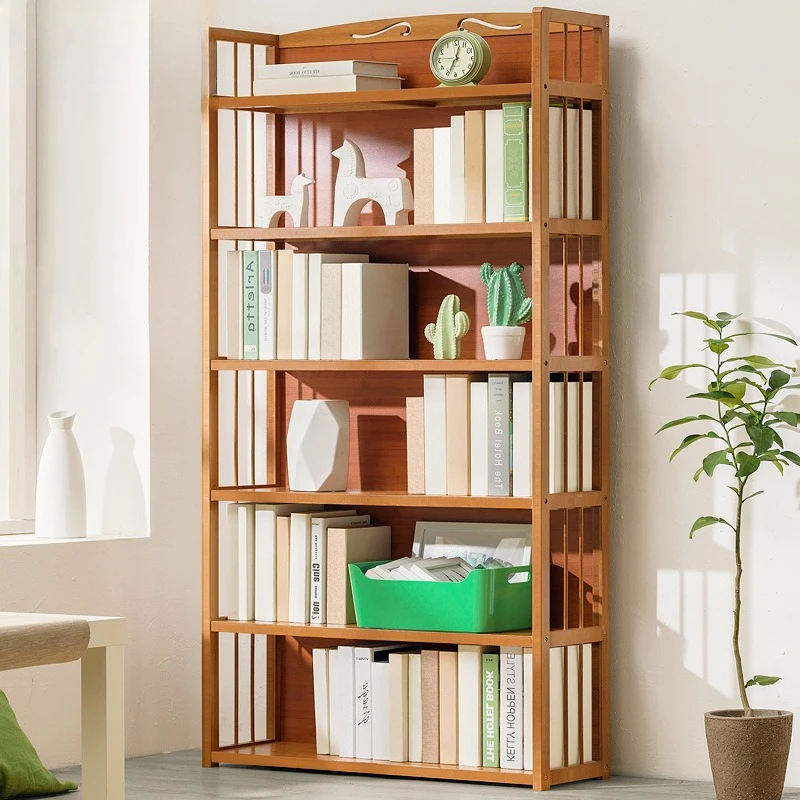 Простая книжная полка Книжный шкаф от пола до потолка Детская зона чтения Стеллаж для книг с картинками Настенная полка Гостиная Домашняя полка для хранения