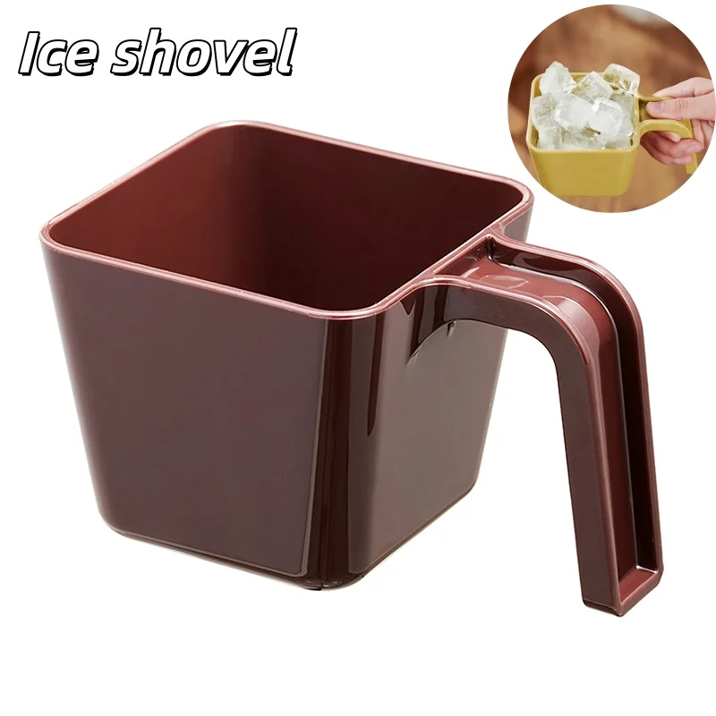 Plastic Ice Scoop 280/350/470/590ML Ice Shovel Square Measuring Cup Dry Food Flour Candy Bin Scoop Kitchen Gadget