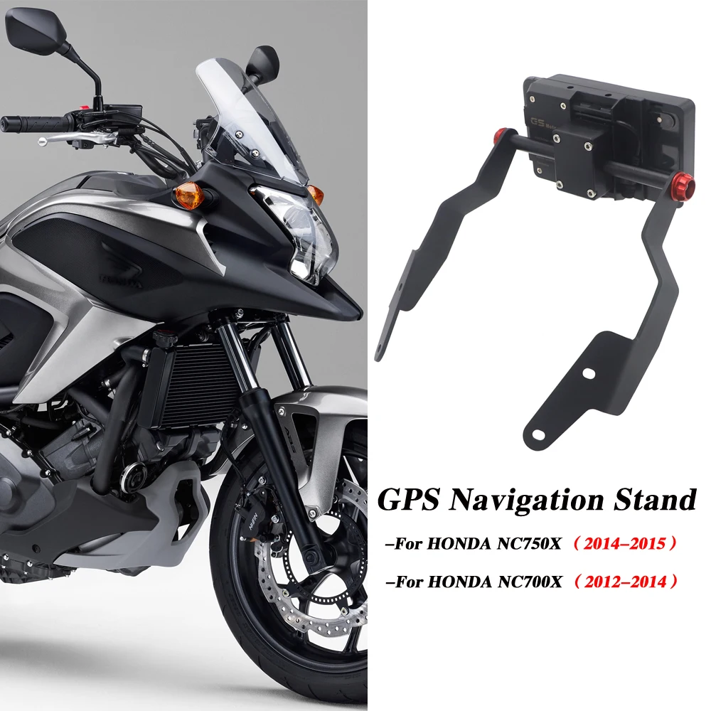 Mobile Phone USB Navigation Bracket+Mobile Phone GPS Plate Bracket For HONDA NC700X 2012-2013 NC 750 X 2014-2015